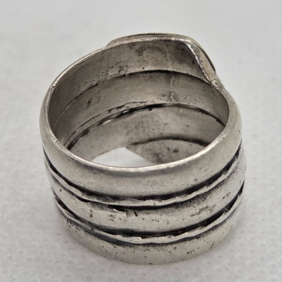 Sterling Silver 925 with Gold 18k Accent Ring Size 6.5 - Picture 4 of 6